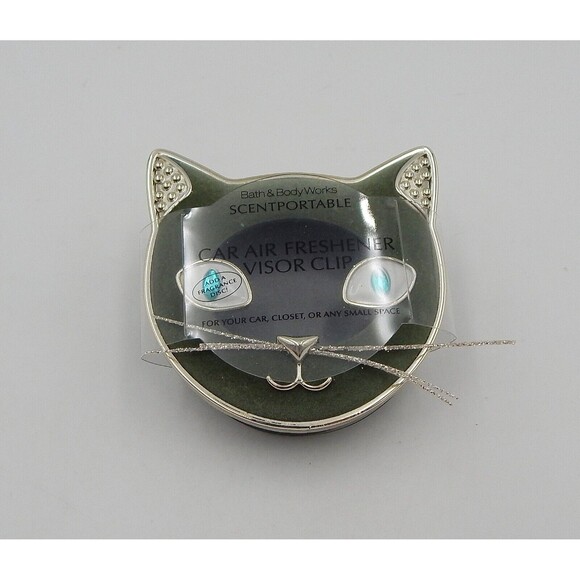 Bath & Body Works Scentportable Car Fresh Visor Clip Velvet Cat Green Gem Eyes - Picture 1 of 5